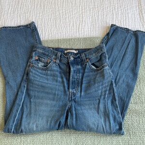 Levi's Straight Leg Blue Denim Jeans